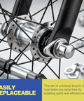 Beefy Universal Bike Axle Nut Kit 24Pcs M8 M9.5 M10 For Mountain Road Ebike And Cruiser Bikes installed on a bicycle hub