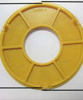 No Sweat Router Table Insert Rings 3 Inch Outside Diameter for Classic Shop Tables, yellow, showing size dimensions on a white background.