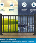 Heavy Duty Aluminum Deck Railing Kit 36 Inch Height By 8 Feet Width with weatherproof features on display.
