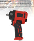 Shop Grade 1/2 Inch Drive Air Impact Wrench With Dead Nut Quiet Exhaust And Ergonomic Handle Lightweight Pneumatic Changer side view with ergonomic grip