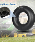 Image of Two Pack 23x8.5-12 23x9.5-12 23x10.5-12 Butyl Inner Tubes With TR13 Valve Stem for lawn tractors and riding mowers.
