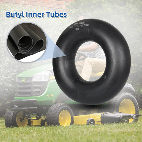Image of Two Pack 23x8.5-12 23x9.5-12 23x10.5-12 Butyl Inner Tubes With TR13 Valve Stem for lawn tractors and riding mowers.