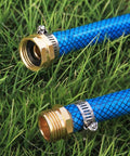 Garden Hose Repair Kit With Clamps Six Piece Set Male And Female Connectors For Three Quarter Inch Or Five Eighth Inch Hoses Aluminum Body