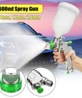 Pro Level Gravity Feed Hvlp Paint Spray Gun With 600 Ml Cup And Quick Swap Nozzles spraying car with adjustable 2.0mm tip.