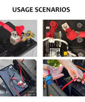Heavy Duty 200A Battery Terminal Fuse Block Kit Waterproof 58V Fuse Mount connected to various battery setups.