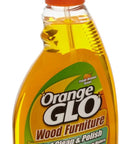 Valencia Orange Oil Wood Furniture Polish, 16 Ounce Trigger Spray, Case of Six, bright bottle with orange trigger