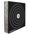Durable Crossbow Target For AR-Series Arrows with black finish and sealed core, side angle showing thickness and design