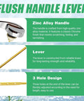 Flush handle lever details from 3 Inch Flush Valve Repair Kit For Most One Piece Toilets Replacement Parts with Adjustable G1 Half Inch Fill Valve Gasket And Flush Handle Lever Included Easy Install And Reliable Flushing