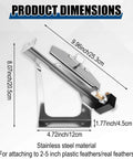 Adjustable Fletching Jig For Archery Tools Kit With Magnetic Clamp, Pro Grade Stainless Steel Arrow Fletching Setup dimensions.