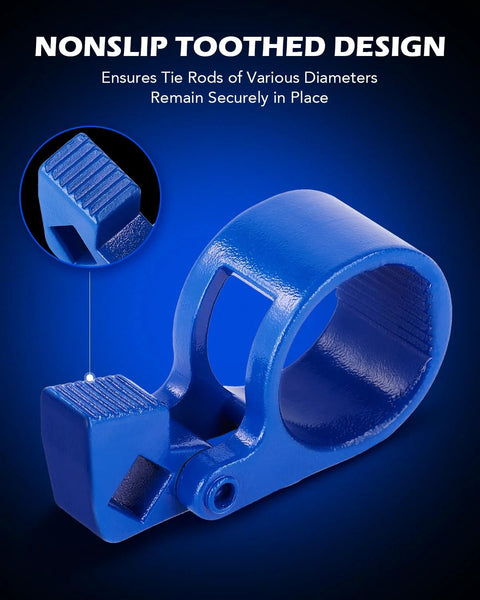 Front view of blue Orion Motor Tech inner tie rod removal tool with low-profile jaws