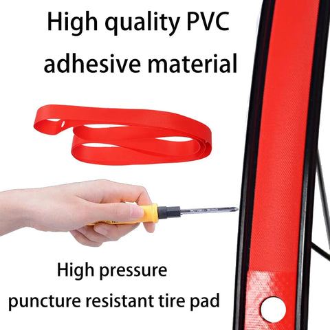 High quality PVC adhesive material for Two Pack 26 Inch Bicycle Rim Tape Rim Strip Eighteen Millimeter Wide High Pressure Puncture Resistant Inner Tube Protection Pad Elastic PVC Wheel Liner For Mountain And Road Bikes Tubeless Ready