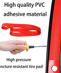 Two Pack 700C Rim Tape Red Rim Strip 15mm Wide No BS High Pressure Puncture Resistant Inner Tube Protection Pad shown on bike wheel