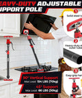 Heavy Duty Cabinet Jacks Third Hand Tool Set With Adjustable Support Poles From 23.6 Inches To 45.3 Inches 2 Pack for Cabinet Installations