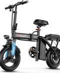 Electric Folding Bike For Adults And Teens With 800W Peak Motor 22 MPH Top Speed 30 Mile Range 14 Inch Front Fork Suspension