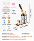Heavy Hitter 2.25 Button Maker Machine With Solid Steel Mold And Comfort Grip, Complete 100 Pc Pin Component Kit With Precision Round Cutter