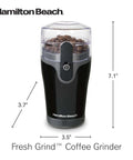 Fresh Grind Electric Coffee Grinder For Beans, Spices And More with stainless steel blades, 12-cup capacity, black
