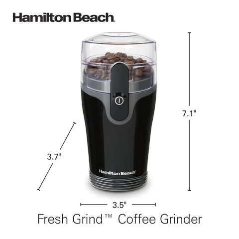 Fresh Grind Electric Coffee Grinder For Beans, Spices And More with stainless steel blades, 12-cup capacity, black