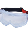 GoggleGear Eye Protection Goggles 3000 Series with Clear Scotchgard Anti Fog Anti Scratch Lens PVC Shroud, premium strap