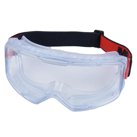 GoggleGear Eye Protection Goggles 3000 Series with Clear Scotchgard Anti Fog Anti Scratch Lens PVC Shroud, premium strap
