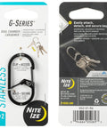 Package of G-Series Dual Chamber Carabiner Size 3 Stainless Steel 1 Pack For Keys And Grab And Go Gear, Secure Inner Gate Design