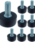 Eight Pack M8 Adjustable Rubber Furniture Levelers Screw-In Threaded Leg Feet Heavy-Duty Floor Protectors Non-Slip Chair Leg Levelers