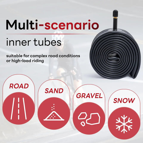 All Purpose 700X35C To 43C Bike Inner Tube With Schrader Valve Reliable Replacement For City Road Gravel Bikes Fits 700C Wheels