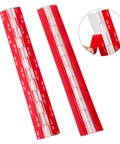 12 Inch Clear Acrylic Piano Hinges 4 Pack Adhesive Continuous Hinges For Aquarium Lids Cabinet Doors with red backing.