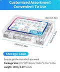Bulk Stainless Steel Wood Screws Set, 550 Piece Assortment With Phillips Pan Head Self Tapping Screws in clear storage case.