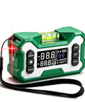 Digital Angle Finder And Level With USB Rechargeable Battery, LCD Display, Magnetic Base, Dual Axis High Precision Inclinometer, Ideal For Woodworking, Miter Saw Alignment, Picture Frame Hanging, And Precise Angle Readouts, green plastic with strap