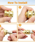 8-pack 1/4 in NPT stainless steel pressure washer quick-connect fittings set with internal threads, male and female.
