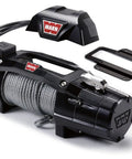 Winch shown with Zeon Control Pack Relocation Kit With 31 Inch Wiring And Mounting Bracket For Easy Remote Winch Install