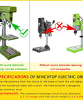 Straight Shooting Square Hole Drill Bit Adapter Mortising Attachment For Drill Press And Portable Hand Tools No Sweat Setup Game Changer Woodworking Conversion Kit For Benchtop Machines Heavy Duty Precision Cutting comparison image showing drill press compatibility.