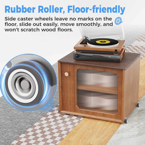 Mini Side Mount Casters 1.25 Inch Low Profile Rigid Non Swivel Rubber Wheels For Sliding Doors Drawers And Cabinets