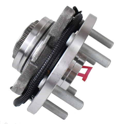 Side view of Front Wheel Hub And Bearing Assembly For 2015 2016 2017 Ford F150 4WD With ABS 6 Lugs Direct Replacement