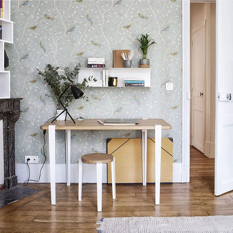 Four Piece Beefy Metal Table Legs Adjustable F Shape Desk Base With Non Slip Rubber Feet Rock Solid Steel Clamp Design in modern interior.