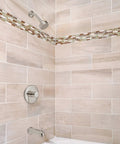 Eastport Bath and Shower Trim With Valve in Satin Nickel Finish No Fuss One Handle Control with modern wall tiles