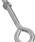 Half Inch By Six Inch Zinc Eye Bolt For Home And Industrial Use, Durable Steel Wire Construction, Easy To Install, Suitable For Interior Or Exterior Applications, Safe Working Load Up To 300 Lbs.