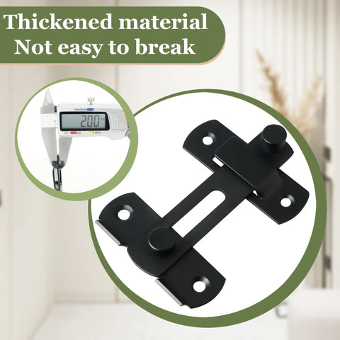 4 Inch Flip Gate Latch Set Built Tough Heavy Duty Stainless Steel Security Latch For Barn Doors Wood Fences Sliding Doors French Doors Matte Black Finish Durable Gate Hardware