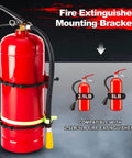 Heavy Duty Fire Extinguisher Replacement Straps 4 Pack, Black Rubber Quick Release Straps For Wall Mount Brackets