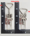 Stainless Steel Adjustable Draw Latch Toggle Clamp Set 2 Pack Small 2.95 To 3.74 Inches Adjustable Grip with ruler scale