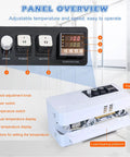 Control panel and components of Automatic Continuous Bag Sealing Machine With Digital Temperature Control And Adjustable Speed.