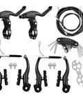 Beefed-Up All-In-One Bike Brake Kit For Most Bicycles And Mountain Bikes Front And Rear Calipers Cables And Levers Black Finish