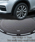 Heavy Duty Cast Iron Manhole Cover And Lid For Septic Tanks B125 Class 50x60x3 Cm Durable Metal Drainage Cover