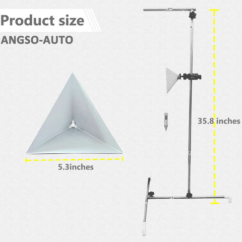 Car Radar Calibration Kit With 5.3 Inch Corner Reflector And 0 To 30 Cm Scale Stand Plumb Bob Center Line Transfer For Fast Pro Grade Accurate Vehicle Calibration And No Guesswork, size view