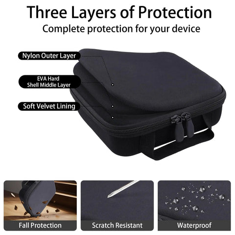 Hard Travel Case For Anker 25,000mAh 165W Power Bank And Prime 26,250mAh 140W USB C Laptop Charger Rugged Black Carry Case