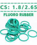 Gear Up With This Green FKM O Ring Assortment Kit Featuring 10 Sizes From 6mm ID To 17.1mm OD Thick 1.8mm And 2.65mm Fluorine Rubber Oil Seal Gasket Set For Industrial Equipment And Machinery, CS 1.8/2.65