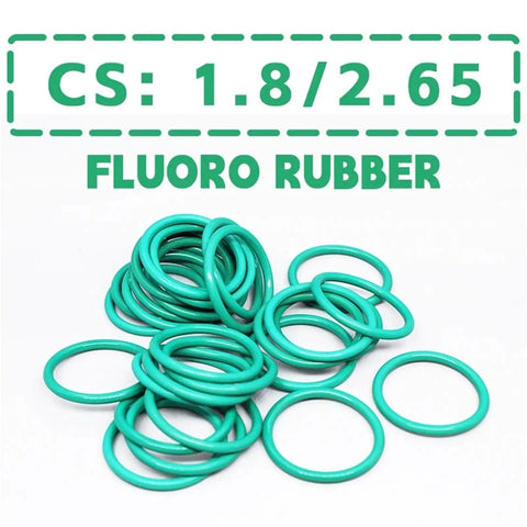 Gear Up With This Green FKM O Ring Assortment Kit Featuring 10 Sizes From 6mm ID To 17.1mm OD Thick 1.8mm And 2.65mm Fluorine Rubber Oil Seal Gasket Set For Industrial Equipment And Machinery, CS 1.8/2.65