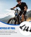 Top Notch Ebike Full Twist Throttle Grip Set With Knobby Particle Texture For 22 Mm Handlebars Perfect Upkeep Ride And Fast Electric Bike Swapping, 22mm grips and cable