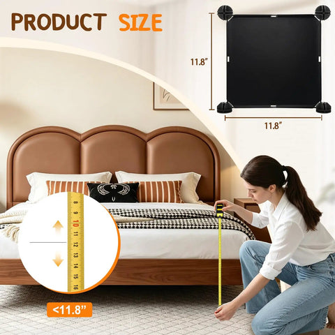 Hella Durable Under Bed Blocker And Pet Barrier With Solid Resin Build For Furniture Skirting Toy Stopping Along Baseboards Room Divider Dust Shield Home Organization Setup measuring 11.8".