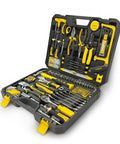 413 Piece Home Tool Kit With Toolbox Storage Case All In One Hand Tools Set For Home Repairs And Auto Diy Includes Ratchet Set Screwdrivers Pliers Wrenches Hammer Tape Measure Utility Knife And More open view.